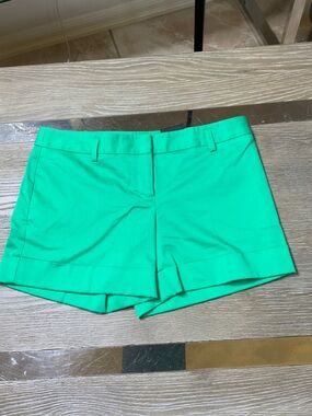 Express Neon Green High Waist Tailored Shorts